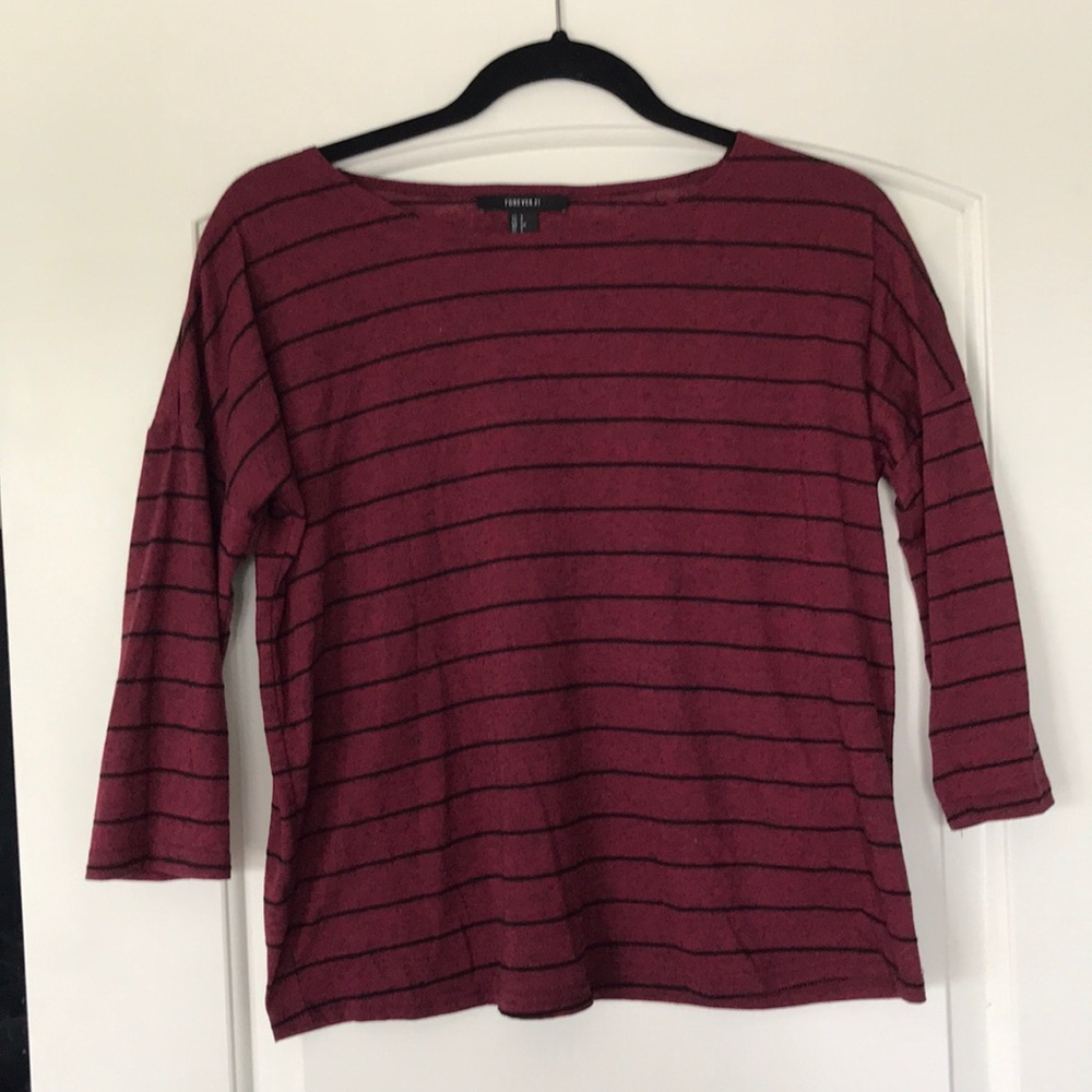 3/4 striped tee